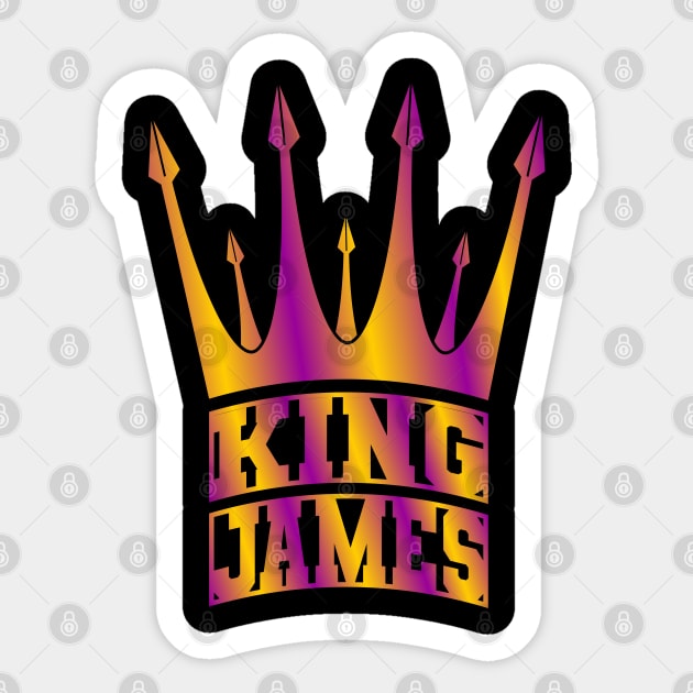 King james Basketball Sticker TeePublic